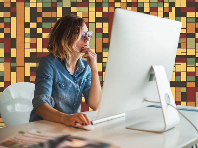 Person Working on Computer